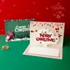 Cartão de Natal transfronteiriço personalizado tridimensional 3D para enviar a funcionários, clientes, crianças, cartão de feriado criativo, logotipo personalizado