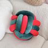 Almohada de Color Sólido Transfronteriza Almohada de Cuerda de Tres Hebras Bola Tejida a Mano para Cama Sofá Hogar Respaldo Cojín Decoración para Ventana de Bahía