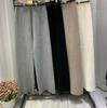 Pantalones de Arroz Glutinoso Tejidos 2025 para Mujer Otoño e Invierno Nuevos de Cintura Alta Ajustados Sueltos Estilo Perezoso Caídos Pierna Recta Pierna Ancha Pantalones que Arrastran el Suelo
