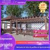 Liga de alumínio dupla camada retro quatro cantos hexagonal pavilhão jardim ao ar livre paisagem passeio galeria rack lazer pavilhão fabricantes