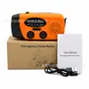 Rádio de Emergência Gerador a Manivela Carregamento Solar Rádio AM/FM com Iluminação LED Alarme SOS
