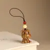 Palo de rosa Buey de la suerte Zodiaco Buey Llavero de coche Buey pequeño lindo Cadena para teléfono móvil Colgante Colgante para mochila escolar