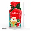 LD002 Navidad Feliz Muñeco de Nieve viejo ciervo fiesta Manzana regalo dulce cinta cordón bolsa de papel de aluminio