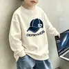 2026 Nova Blusa com Capuz Infantil Primavera e Outono Meninos M e G Crianças Solta Bebê Pulôver Top com Pelúcia Camada Base Quente
