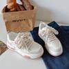 Beier 2024 nuevos zapatos blancos primavera y otoño zapatos de suela gruesa populares versátiles casual diseño nicho espiga de trigo Deportes