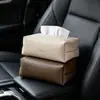 Caja de pañuelos estilo lujo ligero de color liso con patrón de lichi, caja de pañuelos de lujo ligero para sala de estar en casa, caja de almacenamiento de pañuelos