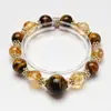 [Interés de Yuan Ye] Pulsera de cristal de torre amarilla natural de alta calidad para mujer, ojo de tigre amarillo, pulsera blanca de moda al por mayor