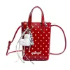 Nova Bolsa de Mão com Bolinhas Estampada Bolsa para Celular Estilo Coreano Bolsa de Mão de Nicho Moda para o Dia a Dia Ombro Único Bolsa Transversal Feminina