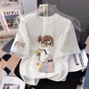 Ropa de Algodón Puro de Manga Corta para Niños 2026 Ropa Familiar para Niños de Algodón Puro Ropa de Verano Dibujos Animados Dulces Camiseta de Manga Corta para Niñas Top Casual t