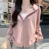 Chaqueta Gruesa de Manga Larga con Doble Cremallera Otoño/Invierno de Fábrica para Mujer, Holgada, Estilo Perezoso, Ropa Exterior Versátil, Top Adelgazante