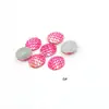 6/8/10/12/14/16mm Strass de Resina Liso Redondo em Formato de Escama de Peixe com Banho Cor AB e Base Plana para Acessórios de Joias DIY