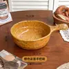 Estilo Ins Coreano Tigela de Tinta Salpicada Cerâmica Retro Tigela para Frutas Iogurte Cereal Café da Manhã Tigela Grande de Arroz Tigela de Sobremesa Conjunto