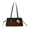 Bolsa de Ombro Tote Frosted de Nicho Europeu e Americano para Comércio Exterior Feminina para Início de Outono Grande Capacidade Casual para o Dia a Dia Merade