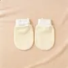 Luvas de Seda Gelada para Bebê Recém-Nascido Anti-Arranhão no Rosto Verão Livro Respirável Conjunto para Bebê Recém-Nascido Luvas Protetoras Anti-Mordida