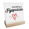 Adornos de Madera para Escritorio Estilo Americano, Artesanías con Patrones Personalizados, Pequeñas Decoraciones de Escritorio para Interiores