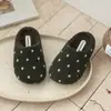 Pantuflas de Felpa de Algodón para Interiores con Lunares para Niños y Niñas, Suave Comodidad para el Hogar, Pantuflas de Algodón Silenciosas al por Mayor, Modernas