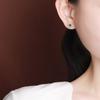 Un Ciervo Plata Esterlina S925 Chapado en Oro Jade Moda Vintage Lujo Ligero Simple Redondo con Cuentas Flor Aretes Elegantes de Plata