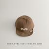 Ins Korean Letter Baby Hat Primavera e Outono Sunshade Cap à prova de vento Outono e Inverno Boné de beisebol quente para meninos e meninas