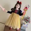 Vestido de Blancanieves para niña Otoño e Invierno Nuevo Estilo Terciopelo Engrosado Ropa para Niños Estilo Cumpleaños Vestido para Actuación