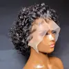 Conjunto de peruca de renda novo 2025 cabelo curto cacheado dourado claro touca de peruca preta quente europeia e americana cabelo de geração em estoque