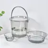 Cubo transparente portátil, cubo de lavandería, almacenamiento de agua para dormitorio, cubo doméstico para bañarse, cubo de plástico, cubo de almacenamiento de agua espeso con tapa, grande