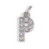 [Procesamiento Personalizado] Colgante de Acero Inoxidable con Incrustaciones de Diamantes de 26 Letras Estilo Europeo y Americano Transfronterizo para Collar y Pendientes DIY Accesorios Hechos a Mano