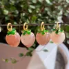 Colgante Pequeño de Caqui Flor de Durazno Jade Dorado Natural para Joyería DIY Hecha a Mano Accesorios Cuentas Separadoras para Mujeres
