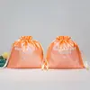 Bolsa de Cetim Seda com Cordão para Guardar Roupa Íntima e Máscaras de Dormir, Bolsa de Cetim Imitação de Seda com Cordão Atacado do Fabricante
