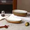 Platos de Cerámica Transfronterizos, Restaurantes de Vino de Alta Gama, Platos para Toallas Faciales Comerciales, Bandejas Japonesas para Mesa, Bocadillos, Pasteles, Platos para Bocadillos