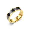 Estilo Nuevo Simple Europeo y Americano 6mm Goteo de Aceite Joyería de Acero Inoxidable para Parejas, Acero de Titanio Electrochapado Anillo para Hombres que No se Desvanece Anillo de Cola