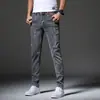 Jeans Casuales Ajustados de Estilo Coreano, Modernos, Elásticos, Negros y Grises para Hombre, Nuevos para Primavera/Verano 2026