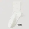 Calcetines de Color Sólido de Algodón de Xinjiang para Mujer, Calcetines de Verano Finos de Caña Media Antibacterianos Desodorantes Florales Holgados, Calcetines Blancos Sin Costuras para Maternidad
