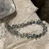 Cadena de Teléfono Móvil de Cristal Hecha a Mano con Cuentas Cadena Colgante de Lujo Ligero de Alta Gama Pulsera de Muñeca Transparente de Cristal Exquisito para Mujer
