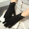 Guantes para mujer otoño e invierno delgados cálidos a prueba de frío pantalla táctil versión coreana lindos nuevos terciopelo alemán montar conducir fábrica mayoreo