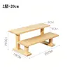 Escritorio de Madera Maciza Pura Estante de Exhibición Retro Estante de Almacenamiento para Figuras, Juguetes, Cajas Sorpresa, Plantas Verdes, Cosméticos, Suculentas y Estantes de Almacenamiento