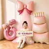 Decoración de columna de globos de malla con lazo para la celebración del cumpleaños de una niña de 2 años, ambientación para la ceremonia del primer cumpleaños, accesorio para fotos