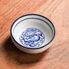 Plato Creativo Azul y Blanco con Textura Sabor Hogareño Cerámica Plato Pequeño Plato para Condimentos Plato para Fondue Plato para Snacks Plato para Vinagre Plato para Salsa de Soja