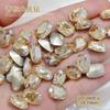 Venta al por mayor Celebridad de Internet Manicura Champagne Joyería de Diamantes Súper Brillante Maillard Rectangular Gota de Agua Diamante de Uña Forma Especial Punta Inferior