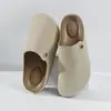 Novas Tamancas Vintage de Camurça com Bico Redondo 2026, Meia-Pantufas Fechadas Planas de Calçar, Fornecimento Exclusivo para E-commerce Transfronteiriço