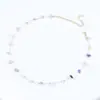 Colar Pulseira de Cascalho Assimétrico Estilo Novo Francês Ins Praia Colorido Doce Conjunto Acessórios de Alta Qualidade