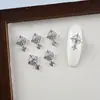 Acessórios para Unhas em Formato de Cruz Mais Vendidos, Pedras Strass Populares de Liga para Nail Art, Decorações de Unhas Versáteis Estilo Retro Doce-Cool Europeu e Americano