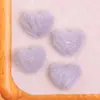 Botones de Peluche Corazón de Colores Dulces Simples y Lindos DIY Ropa Zapatos Decoraciones Botones Planos Accesorios para el Cabello Pinzas para el Cabello Accesorios para Pendientes