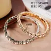 Pulseiras de Strass em Estoque Mais Vendidas no Exterior, Pulseiras Elásticas com Cordão Tennis, Joias de Strass de Fileira Única e Dupla, Atacado de Fábrica