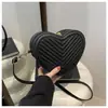 Bolso de Moda con Forma de Corazón Girly para Mujer 2024 Nuevo Estilo Bolso Pequeño con Forma de Corazón Color Durazno Celebridad de Internet Cuadros Elegante Versátil Bolso de Hombro Cruzado