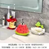 Estante de Almacenamiento para Cepillo de Dientes Eléctrico de Cerámica Apple Lavabo del Baño Tocador Pasta de Dientes Base para Cepillo de Dientes Flor de Seda