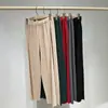 Pantalones Plisados de Tela Gruesa Miyake para Mujer, Pantalones Casuales de Pierna Ancha, Otoño Invierno Nuevo, Cintura Elástica, Versátiles, Sueltos, de Pierna Recta para Mujer