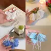 Pendientes con Colgante de Flor de Tela Aguja de Plata Estilo Vacaciones de Verano en la Costa Pendientes Estilo Bosque Pendientes Frescos y Dulces para Mujer Venta al por Mayor