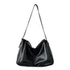 Bolsa de Ombro Customizada da Moda, Bolsa de Uso Diário Estilo Coreano de Nicho, Couro PU Macio, Estilo Simples, Bolsa Transversal de Grande Capacidade para Mulheres