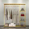 Perchero de Hierro Forjado Nórdico para Dormitorio de Pie Estante de Exhibición de Abrigos para Almacenamiento en Casa Perchero Simple de Moda para Tienda de Ropa