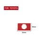 Adecuado para pegatinas de interruptor de encendedor de cigarrillos trasero Toyota Tantu 14-21, modificación interior de fibra de carbono, piezas de automóvil